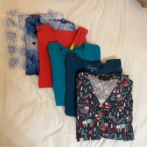 FREE SHIPPING** Colorful Patterned and Solid Scrub Shirts Collection
